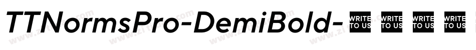 TTNormsPro-DemiBold字体转换