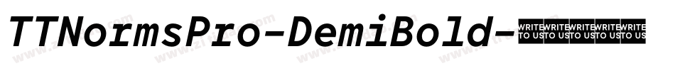 TTNormsPro-DemiBold字体转换