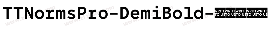 TTNormsPro-DemiBold字体转换