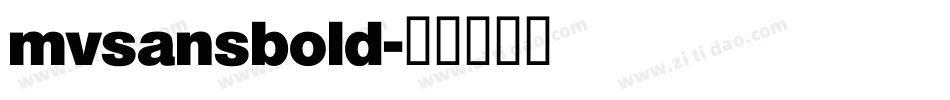 mvsansbold字体转换