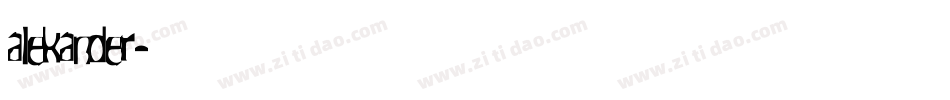 alekander字体转换