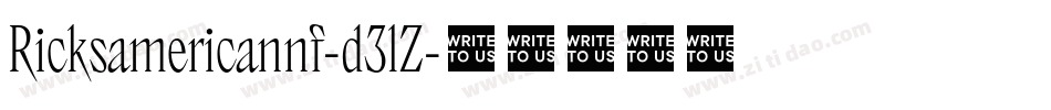 Ricksamericannf-d3lZ字体转换