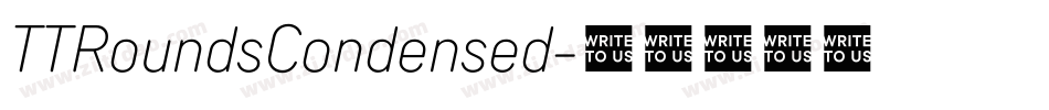 TTRoundsCondensed字体转换
