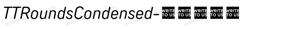TTRoundsCondensed字体转换