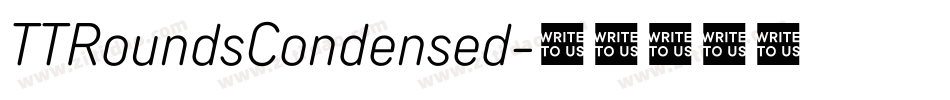 TTRoundsCondensed字体转换