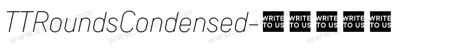 TTRoundsCondensed字体转换