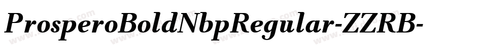 ProsperoBoldNbpRegular-ZZRB字体转换