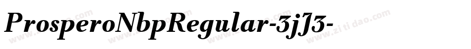 ProsperoNbpRegular-3jJ3字体转换