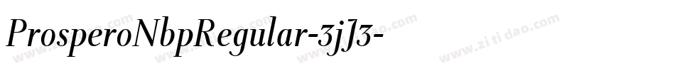 ProsperoNbpRegular-3jJ3字体转换