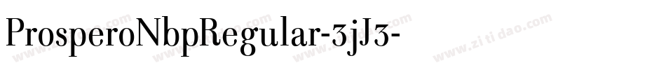ProsperoNbpRegular-3jJ3字体转换