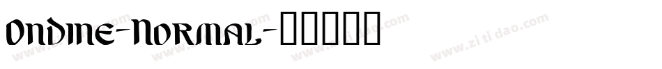 Ondine-Normal字体转换