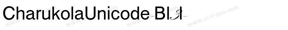 CharukolaUnicode-Bl3l字体转换