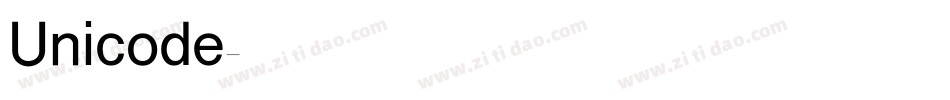 Unicode字体转换