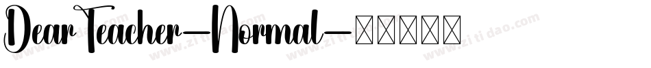DearTeacher-Normal字体转换