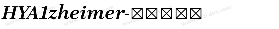 HYA1zheimer字体转换