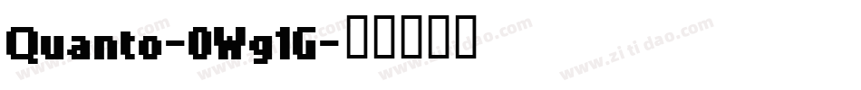 Quanto-0Wg1G字体转换