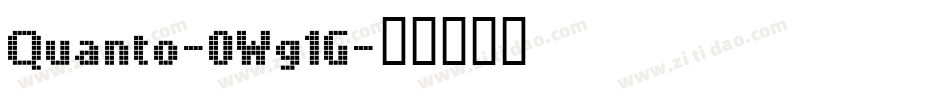 Quanto-0Wg1G字体转换