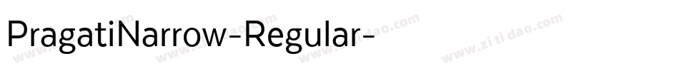 PragatiNarrow-Regular字体转换