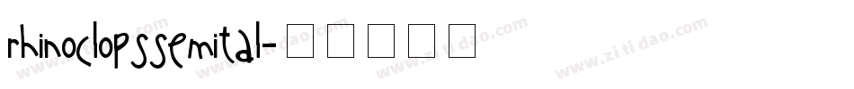 rhinoclopssemital字体转换
