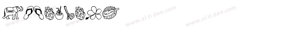 THAILAND字体转换