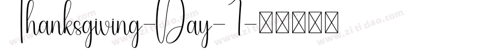 Thanksgiving-Day-1字体转换