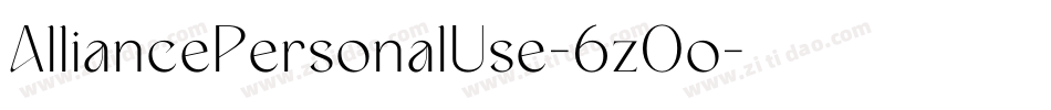 AlliancePersonalUse-6z0o字体转换