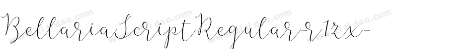 BellariaScriptRegular-r1zx字体转换