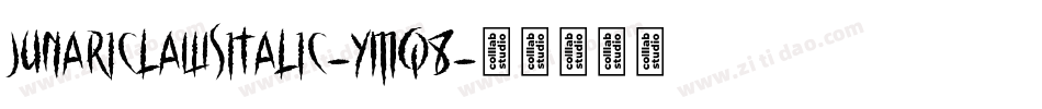 JunariClawsItalic-YMq8字体转换