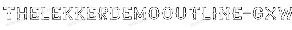 TheLekkerDemoOutline-gxwX1字体转换