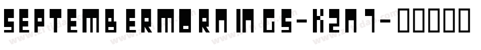 SeptemberMornings-K2n7字体转换