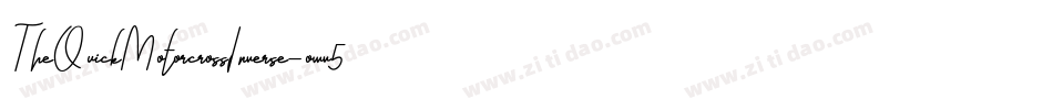 TheQuickMotorcrossInverse-owv5A字体转换