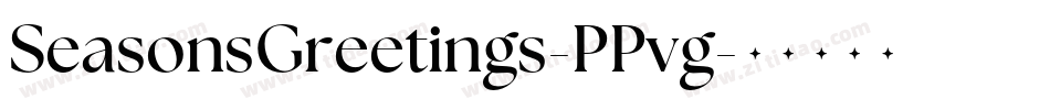 SeasonsGreetings-PPvg字体转换