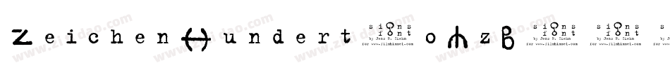 ZeichenHundert-oMzB字体转换