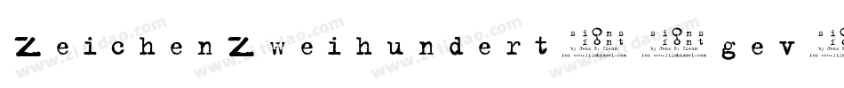 ZeichenZweihundert-0gev字体转换