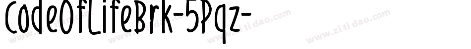 CodeOfLifeBrk-5Pqz字体转换