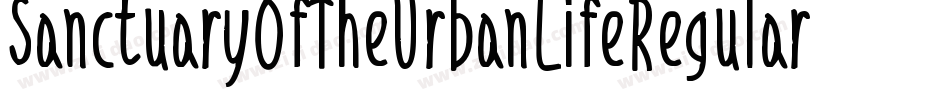 SanctuaryOfTheUrbanLifeRegularFonty-Z9rl字体转换