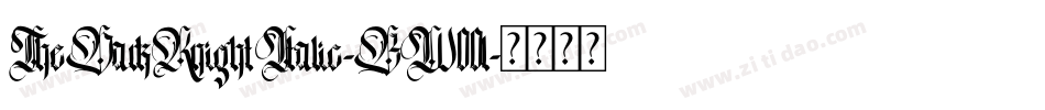 TheDarkKnightItalic-BW00l字体转换