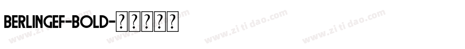 BerlingEF-Bold字体转换