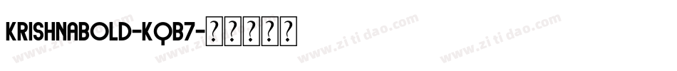 KrishnaBold-KqB7字体转换