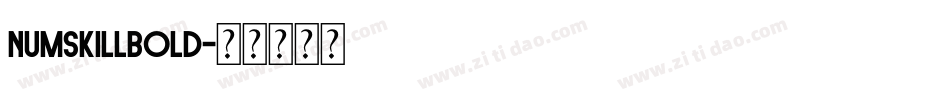 NumskillBold字体转换