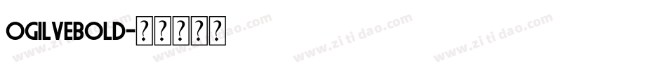 OgilveBold字体转换