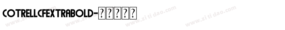 CotrellCFExtraBold字体转换