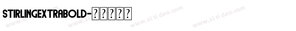 StirlingExtraBold字体转换