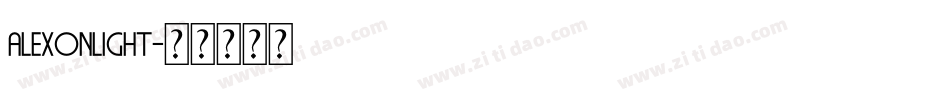 AlexonLight字体转换