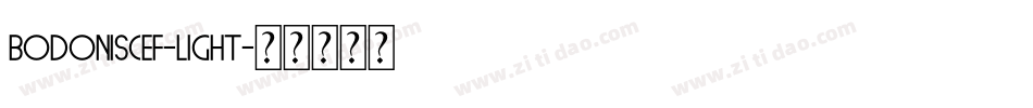 BodoniSCEF-Light字体转换