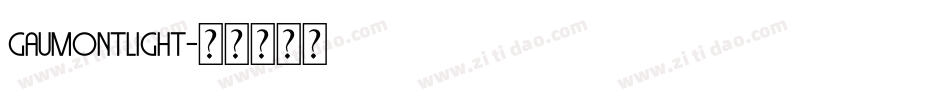 GaumontLight字体转换