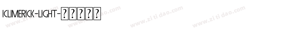 Iclimerick-Light字体转换