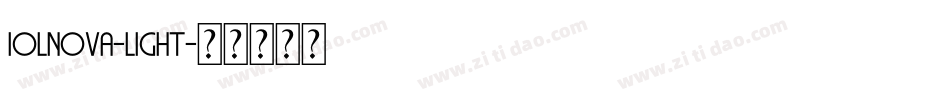 Iolnova-Light字体转换
