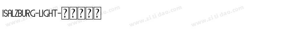 Isalzburg-Light字体转换