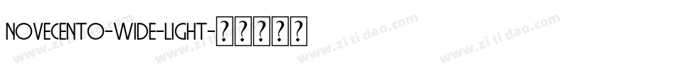 Novecento-wide-Light字体转换